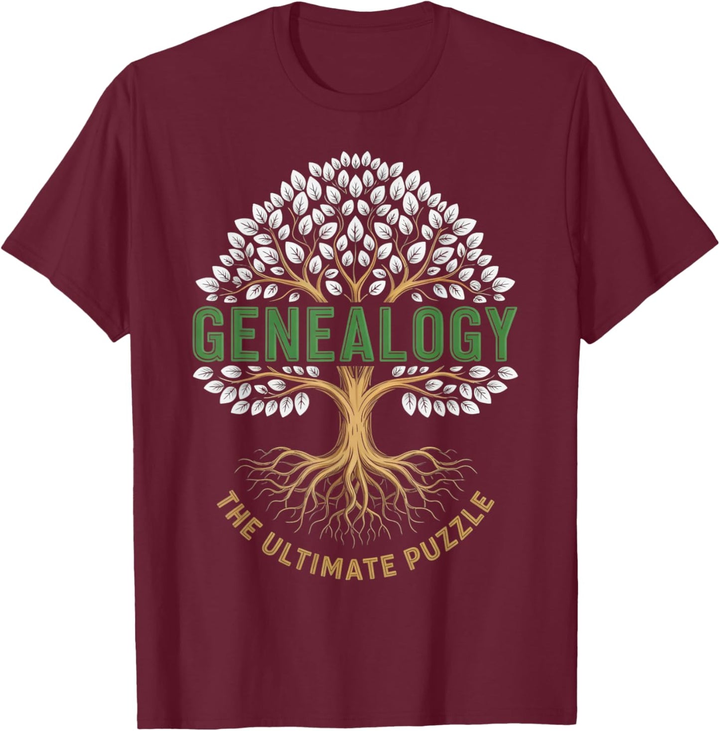 Ultimate Puzzle Genetic Genealogist Ancestor Genealogy T-Shirt - T-Shirt | Maroon