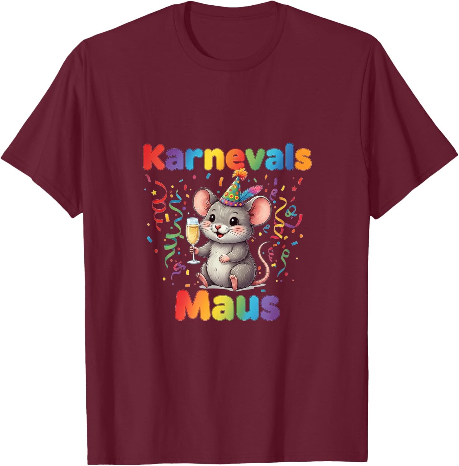 Carnival Mouse Carnival Costume Replacement Carnival Mouse T-Shirt - T-Shirt | Maroon