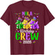 NOLA Birthday Crew 2026 New Orleans Mardi Gras Carnival T-Shirt - T-Shirt | Maroon