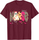 Leopard Spooky Nurse Halloween Fall Ghost Boo Funny Nursing T-Shirt - T-Shirt | Maroon