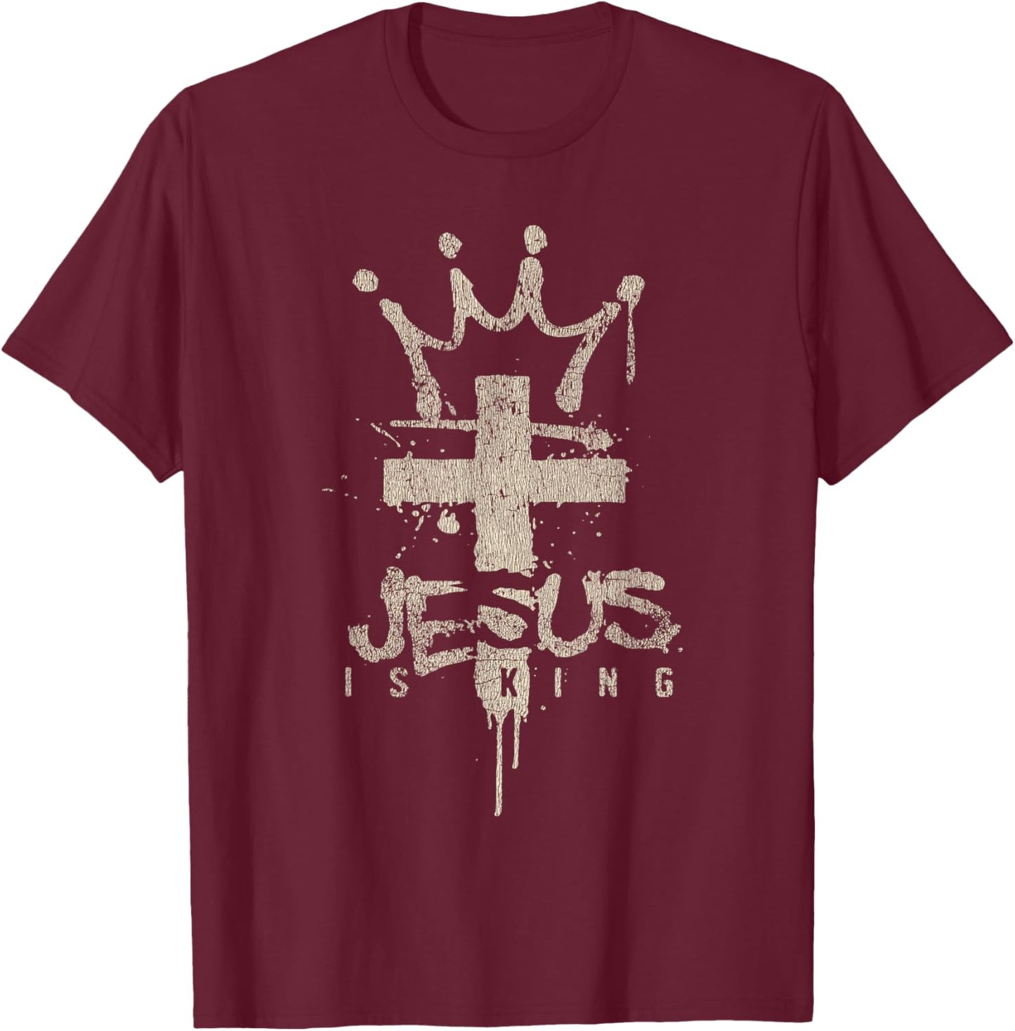 Vintage Retro Style Believers God Lovers Faith Christian T-Shirt - T-Shirt | Maroon