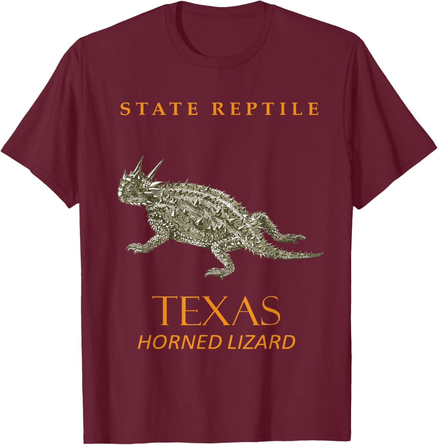Texas Territory Horned Lizard T-Shirt - T-Shirt | Maroon