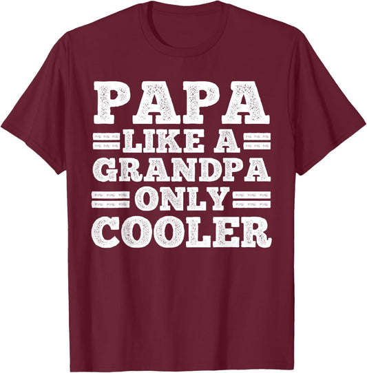 Funny Papa Design For Grandpa Papi Papaw From Grandkids Papa T-Shirt - T-Shirt | Maroon