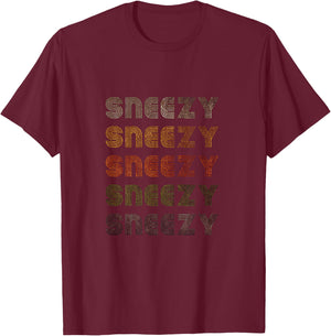 Love Heart Sneezy Grunge Vintage Style Black Sneezy T-Shirt - T-Shirt | Maroon