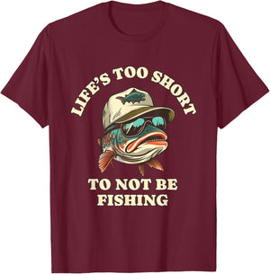 Fishing Fun Chill Trout Fisherman T-Shirt - T-Shirt | Maroon
