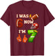 Football Birthday Boy I was 6 Now I'm 7 Six Seven 67 T-Shirt - T-Shirt | Maroon