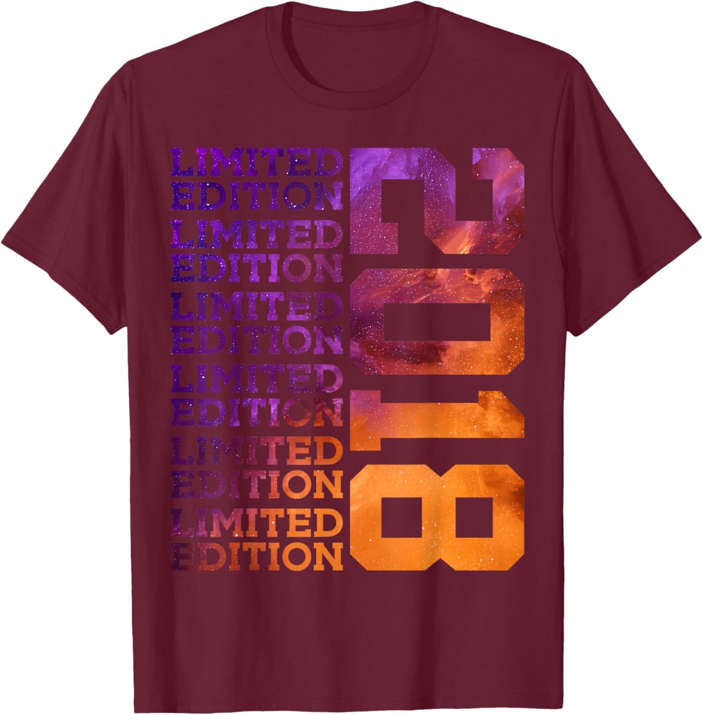 8 Years Limited Edition 2018 8TH Birthday T-Shirt - T-Shirt | Maroon