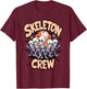 Dancing Skeleton Crew Halloween Party Fun Spooky Design T-Shirt - T-Shirt | Maroon