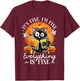 Black Cat It's Fine I'm Fine Everything Is Fine Halloween Women T-Shirt - T-Shirt | Maroon