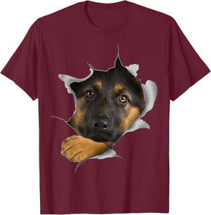 German Shepherd Dog Inside Dog Lovers T-Shirt - T-Shirt | Maroon