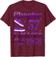 Chapter 57 Fabulous Since 1968 57Th Birthday Gift T-Shirt - T-Shirt | Maroon