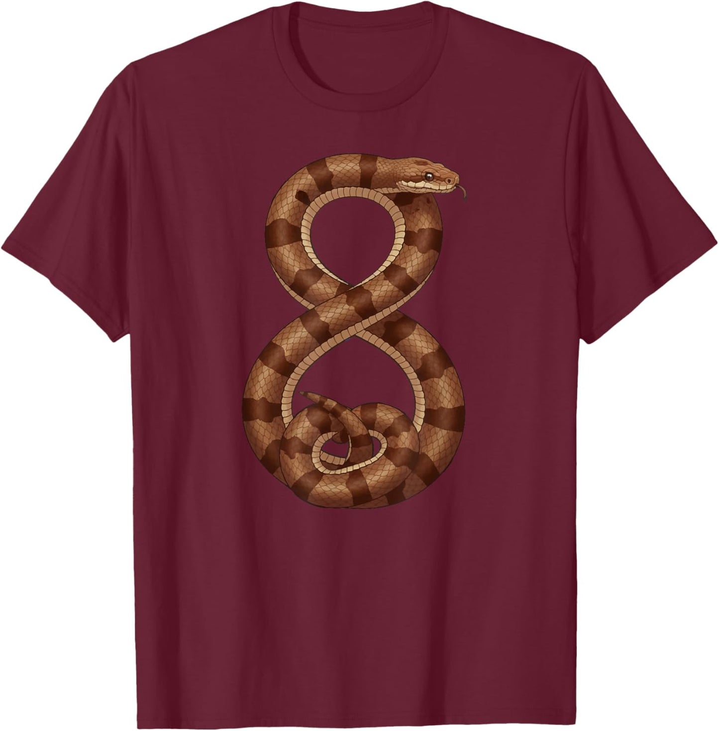 8th Snake Birthday Party Eight Year Old Snake Lover Birthday T-Shirt - T-Shirt | Maroon