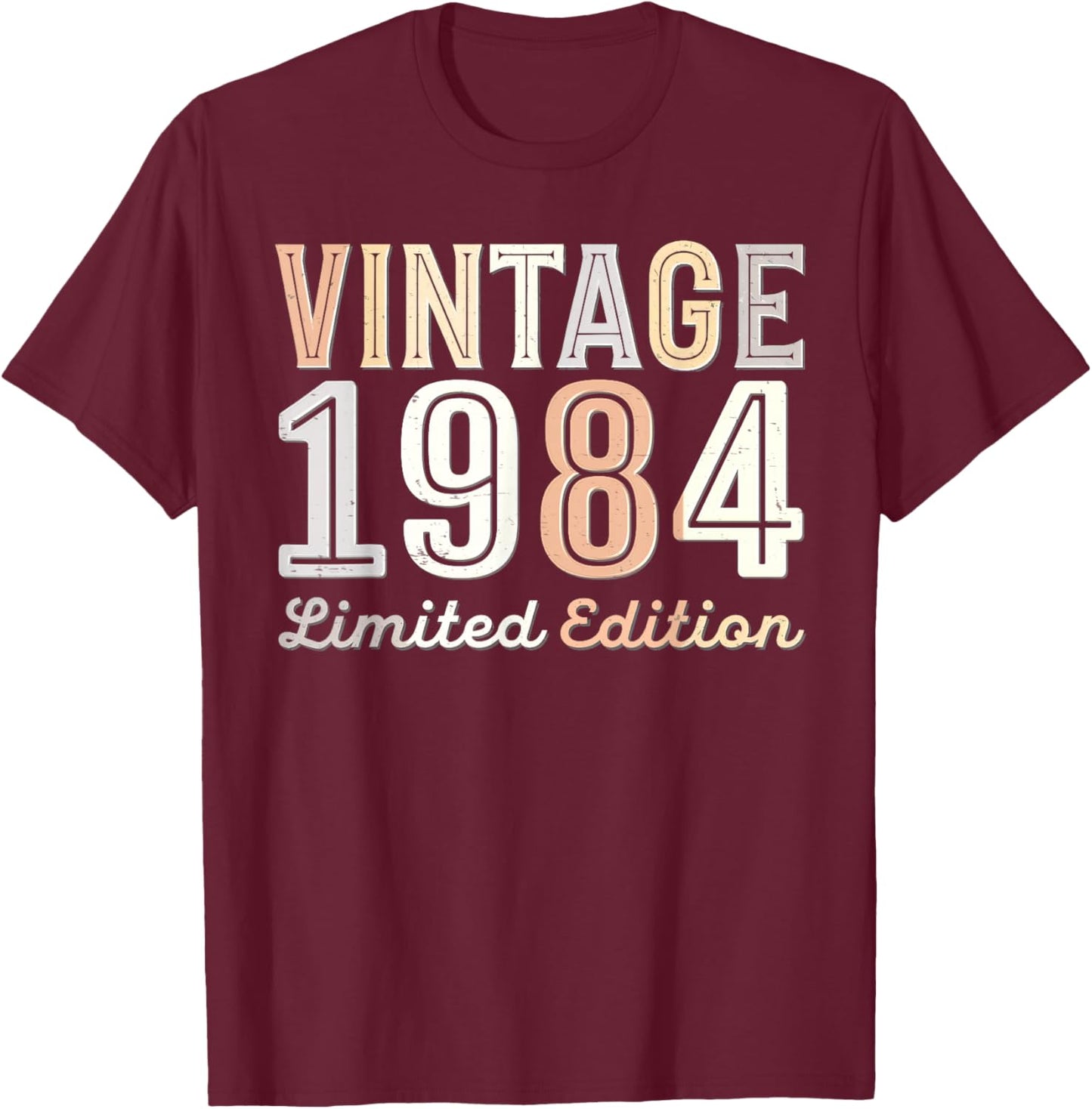 Vintage 1984 Limited Edition 41th Birthday 41 Years Old Bday T-Shirt - T-Shirt | Maroon