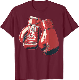 Boxing Gloves Combat Sport Boxing Student T-Shirt - T-Shirt | Maroon