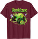 Hot Wheels Monster Trucks - Gunkster T-Shirt - T-Shirt | Maroon