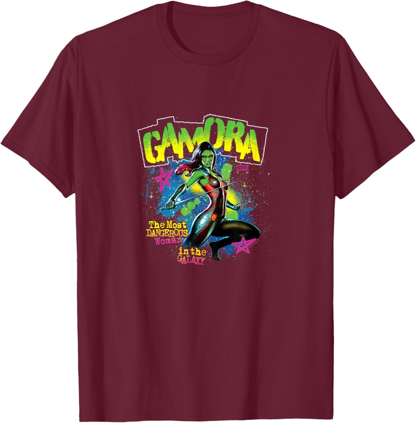 Guardians Of The Galaxy - Gamora Punk T-Shirt - T-Shirt | Maroon