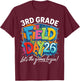 3rd Grade Field Day 2026 Let The Games Begin Teacher Student T-Shirt - T-Shirt | Maroon