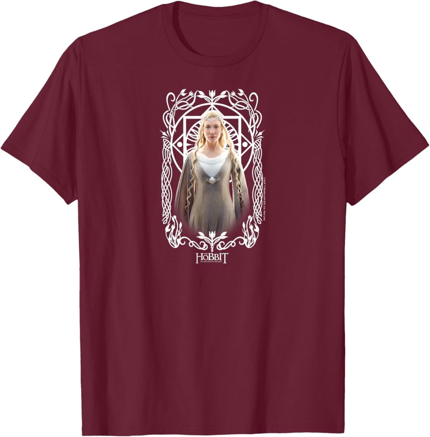 The Hobbit - An Unexpected Journey Lady Galadriel Royal Elf T-Shirt - T-Shirt | Maroon
