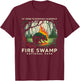 Fire Swamp National Park Camping Hiking Mountain T-Shirt - T-Shirt | Maroon