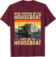 Houseboat Design Women House Boat Captain Houseboat T-Shirt - T-Shirt | Maroon