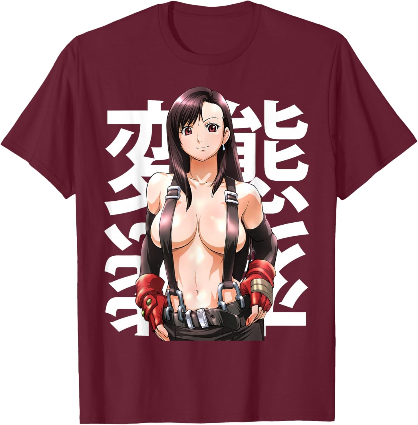 Japanese Anime Fans Beautiful Lewd Warrior Waifu Otaku T-Shirt - T-Shirt | Maroon