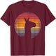 Llama Alpaca - Retro 70s 80s Graphic Vintage Men Women Kids T-Shirt - T-Shirt | Maroon