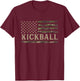 Camo Kickball Camourflage USA Flag Coach T-Shirt - T-Shirt | Maroon