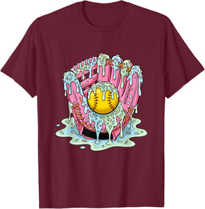 Dripping Softball - Softball Lover Softball Fan Softballer T-Shirt - T-Shirt | Maroon