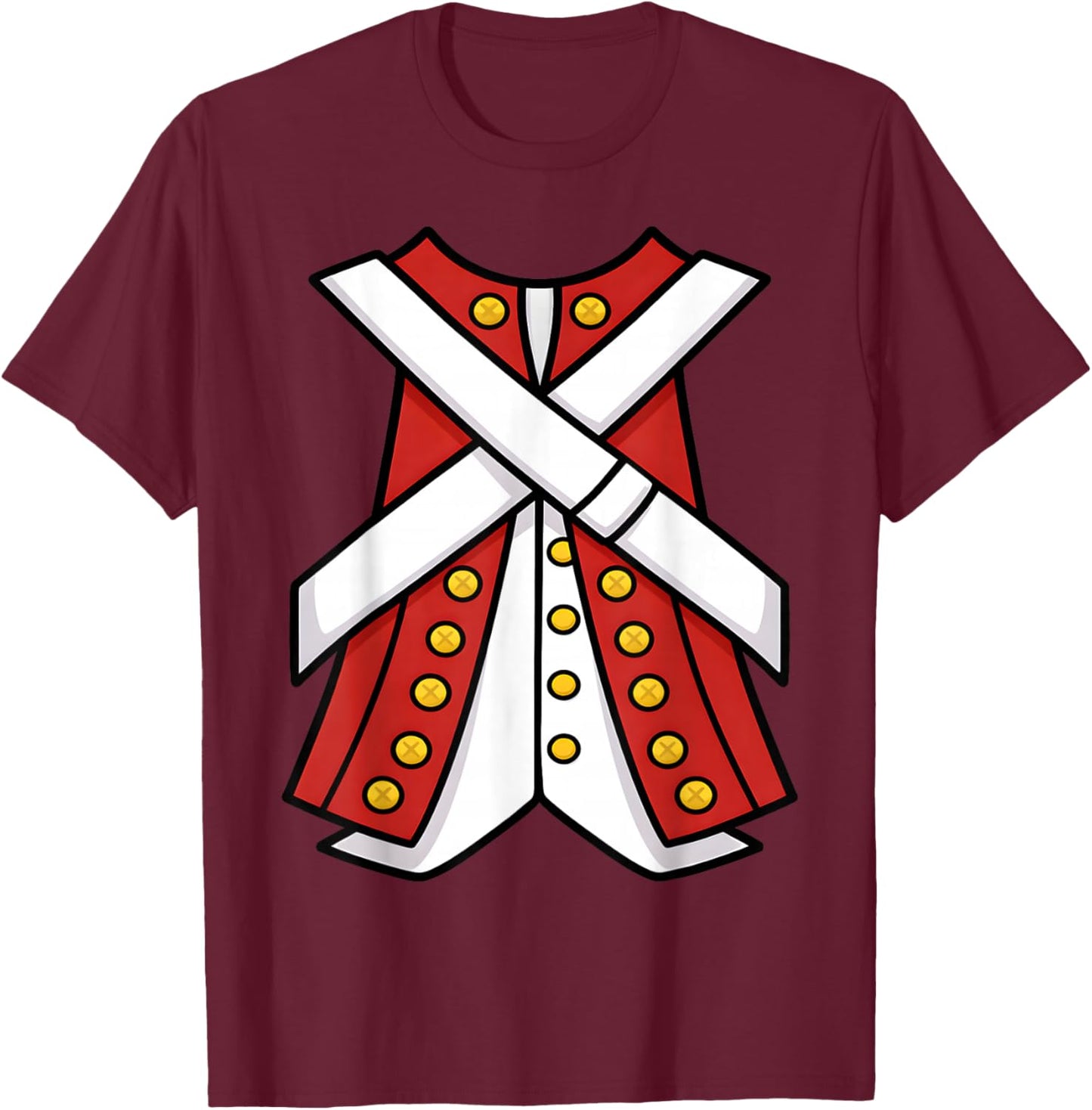 Revolutionary War Costume T-Shirt - T-Shirt | Maroon