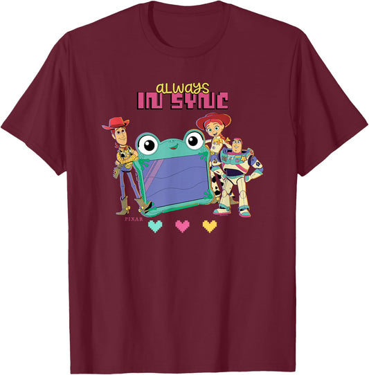 Disney Pixar Toy Story 5 Always in Sync Frog Tablet T-Shirt - T-Shirt | Maroon