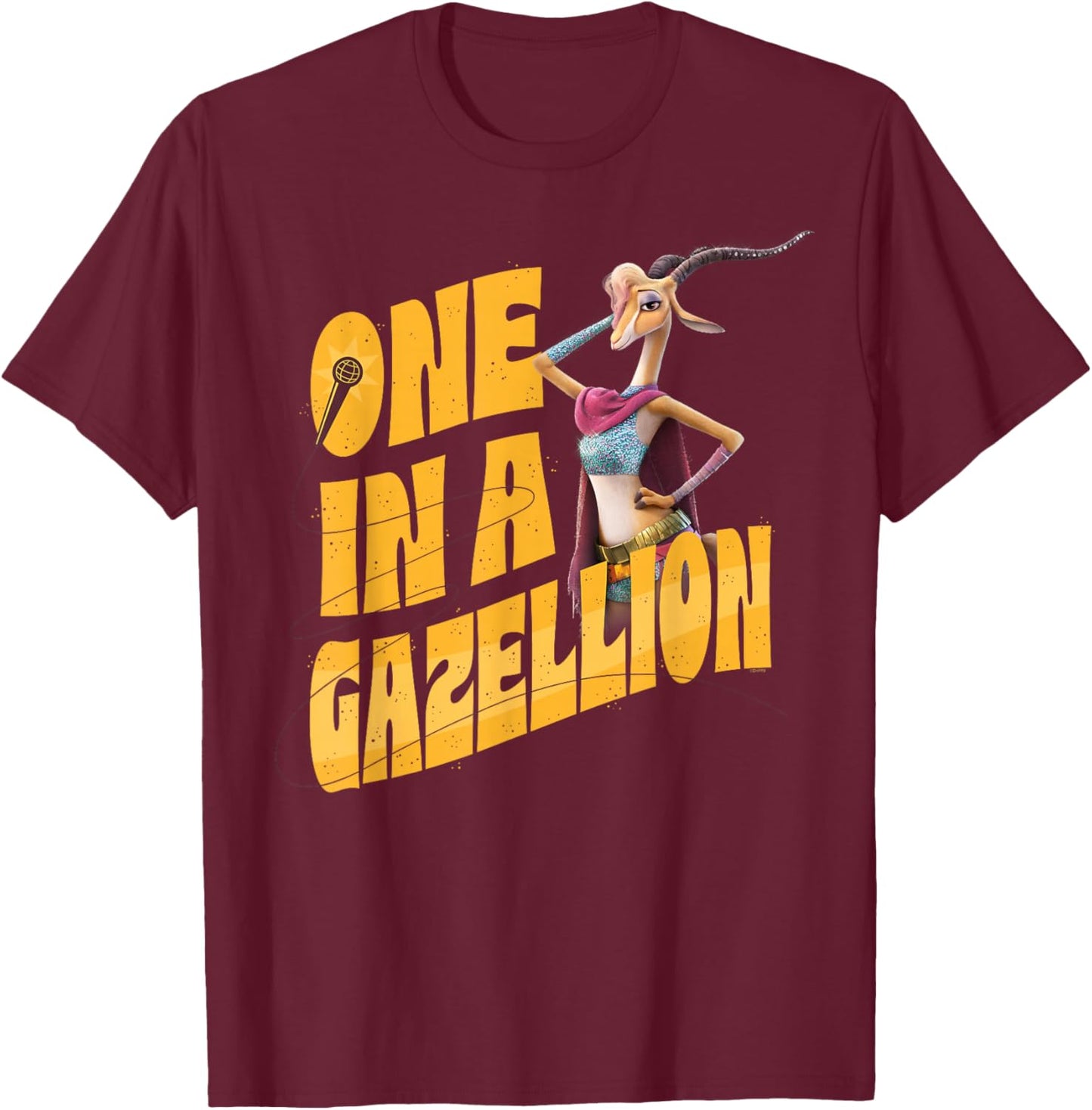 Disney Zootopia 2 Gazelle One in a Gazellion T-Shirt - T-Shirt | Maroon