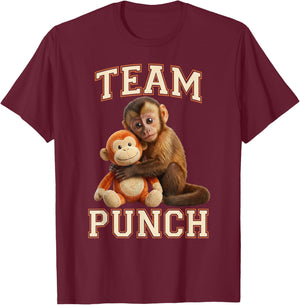 Baby Monkey Punch Team Punch T-Shirt - T-Shirt | Maroon