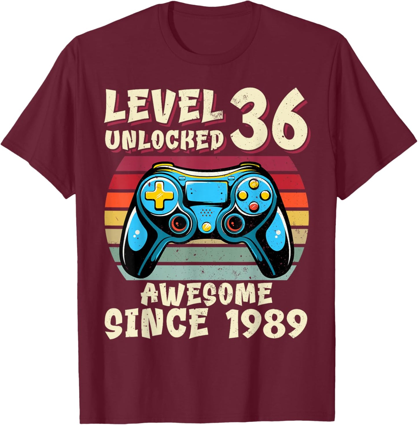 36th Birthday Decoration Men 36yrs 36 Years Old Birthday T-Shirt - T-Shirt | Maroon