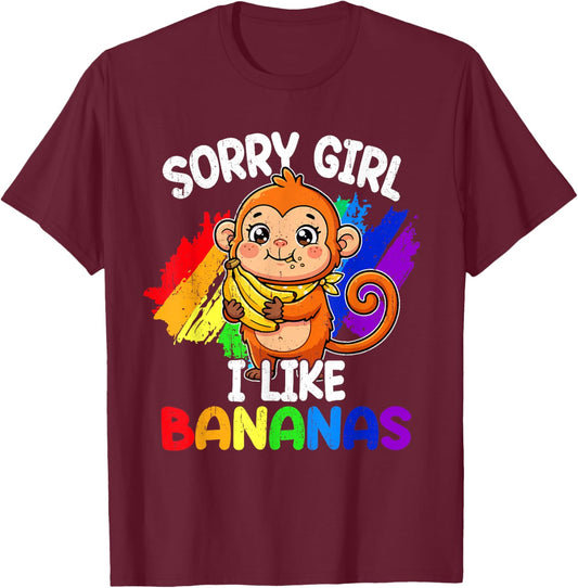 Funny Gay Pride Like Bananas Rainbow Flag LGBT Ally Humor T-Shirt - T-Shirt | Maroon