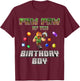 Paw paw Of The Birthday Boy Video Gamer Pixel Number T-Shirt - T-Shirt | Maroon