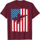 Patriotic 4th Of July F 16 Aircraft American Flag Boys Kids T-Shirt - T-Shirt | Maroon