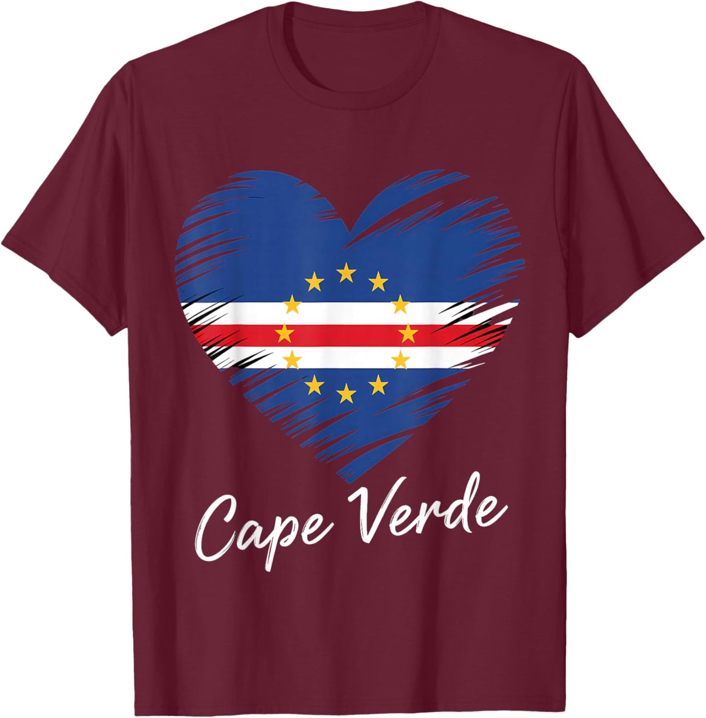 Cape Verde Flag Cabo Verde Cape Verdean Roots T-Shirt - T-Shirt | Maroon