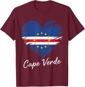 Cape Verde Flag Cabo Verde Cape Verdean Roots T-Shirt - T-Shirt | Maroon