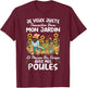 Gardening And Hens Funny Gifts Woman Garden T-Shirt - T-Shirt | Maroon