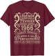Février 1966-60 Ans Anniversaire Cadeau Vintage 1966 T-Shirt - T-Shirt | Maroon