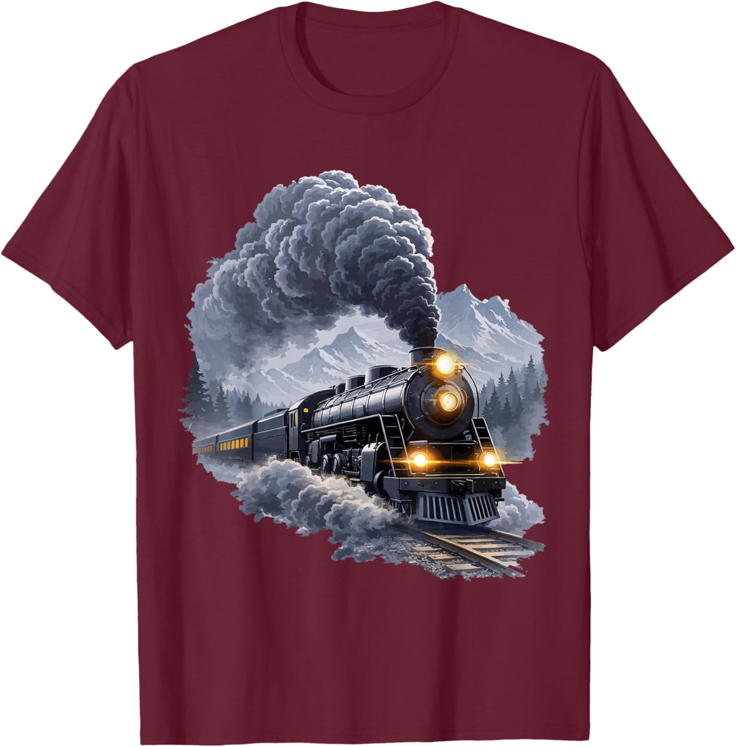 Train de Locomotive T-Shirt - T-Shirt | Maroon