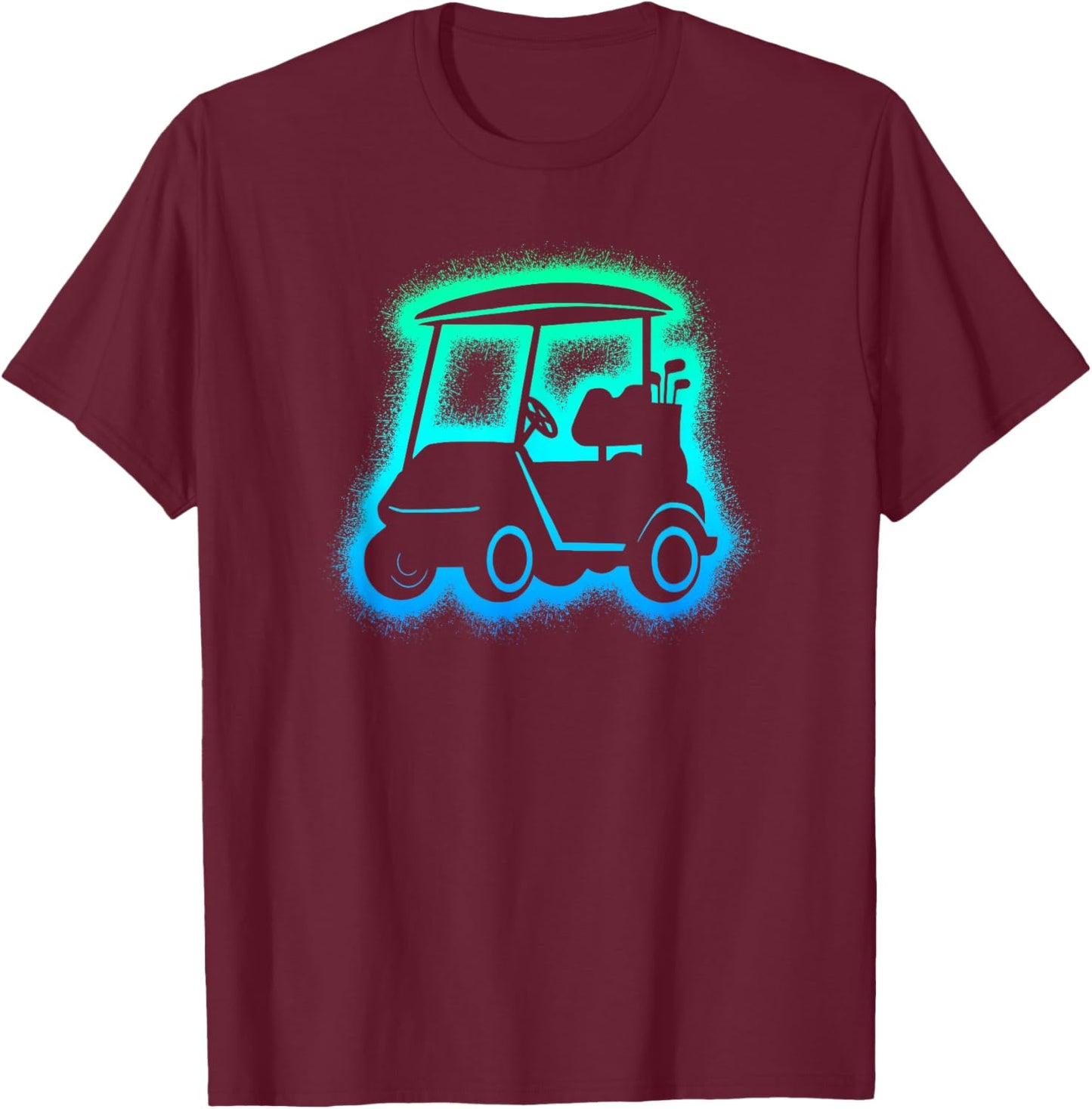 Golf Cart Golfer Kids Men Boys Golfing T-Shirt - T-Shirt | Maroon