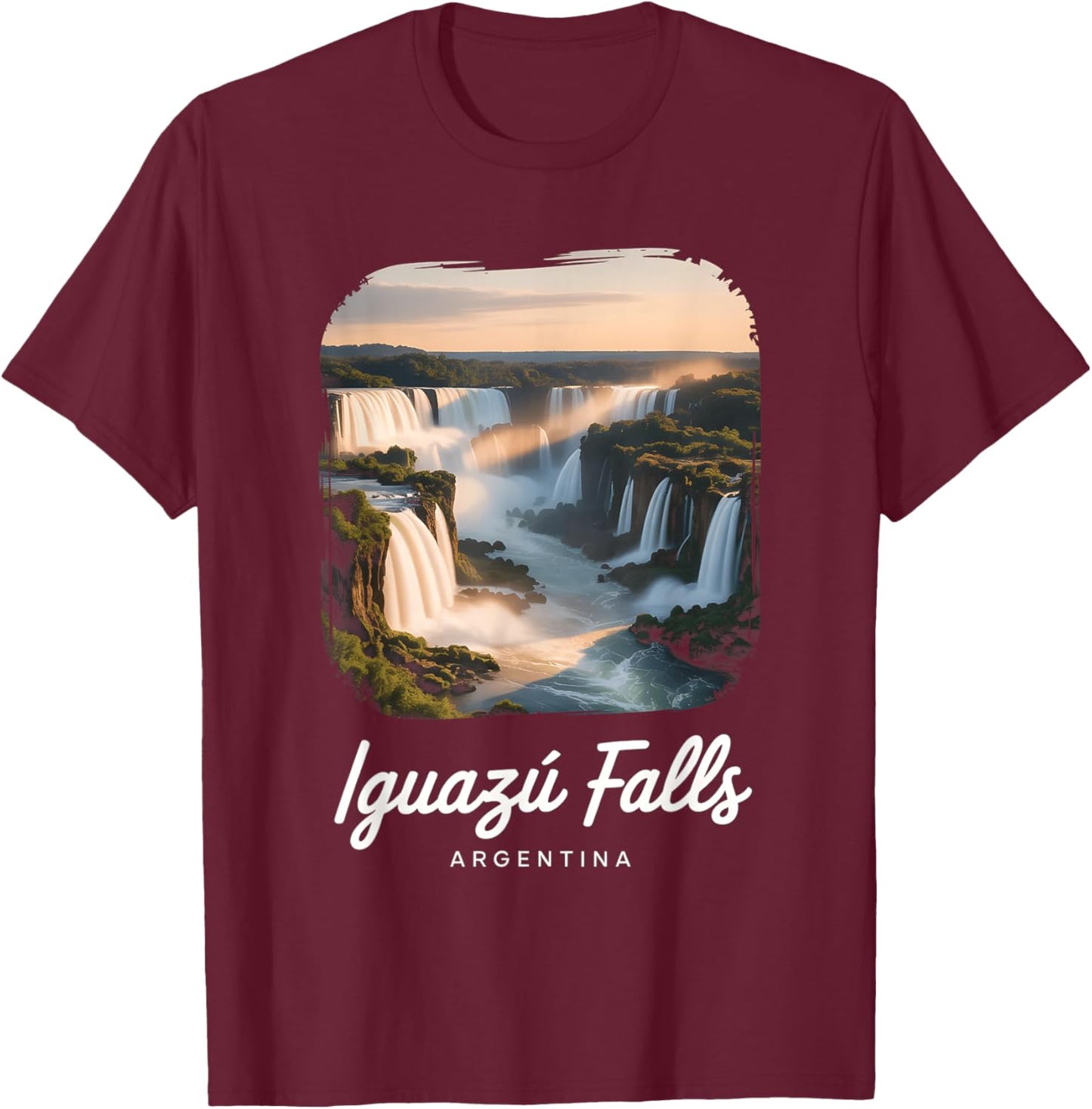 Iguazu Falls Argentinia T-Shirt - T-Shirt | Maroon