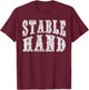 Stable Hand Vintage Western Style Country Farm Worker T-Shirt - T-Shirt | Maroon