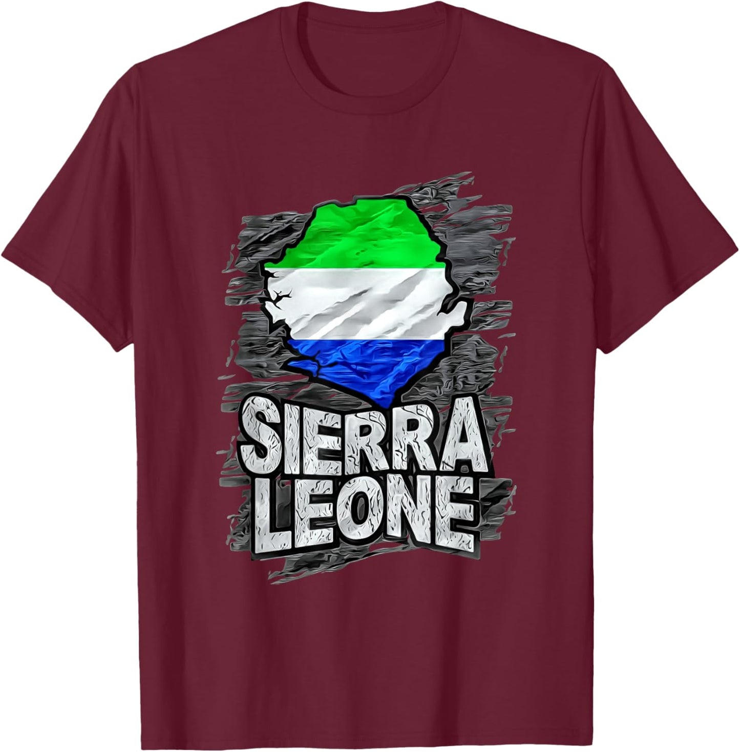 Sierra Leone T-Shirt - T-Shirt | Maroon