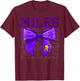 Miles College Bow Vintage Athletics Girls Women T-Shirt - T-Shirt | Maroon