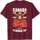 Elbows Up Canada 1867 Funny Canadian Proud Mountie Moose T-Shirt - T-Shirt | Maroon