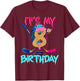 Hockey Ice Cream Drip It's My 8th Birthday Number 08 Player T-Shirt - T-Shirt | Maroon