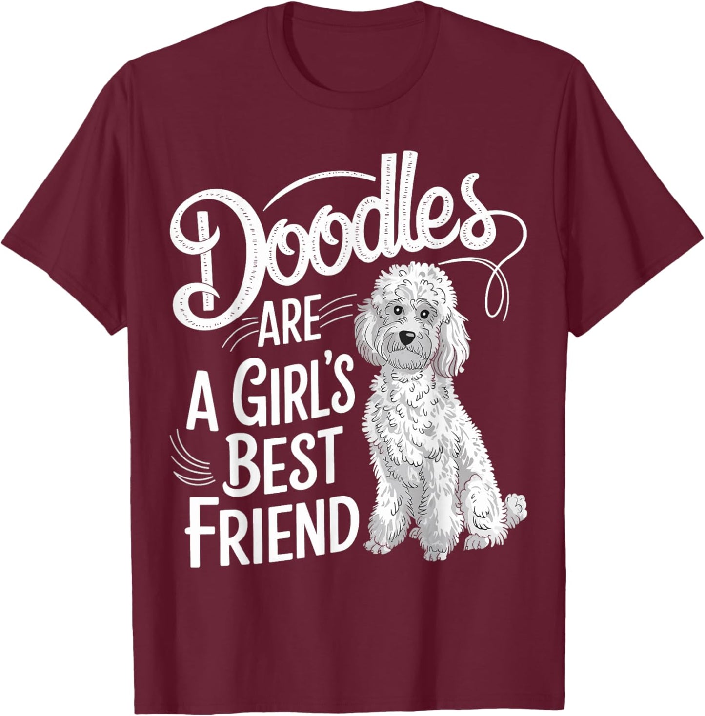 Doodles Funny Golden Labradoodle Doodle T-Shirt - T-Shirt | Maroon