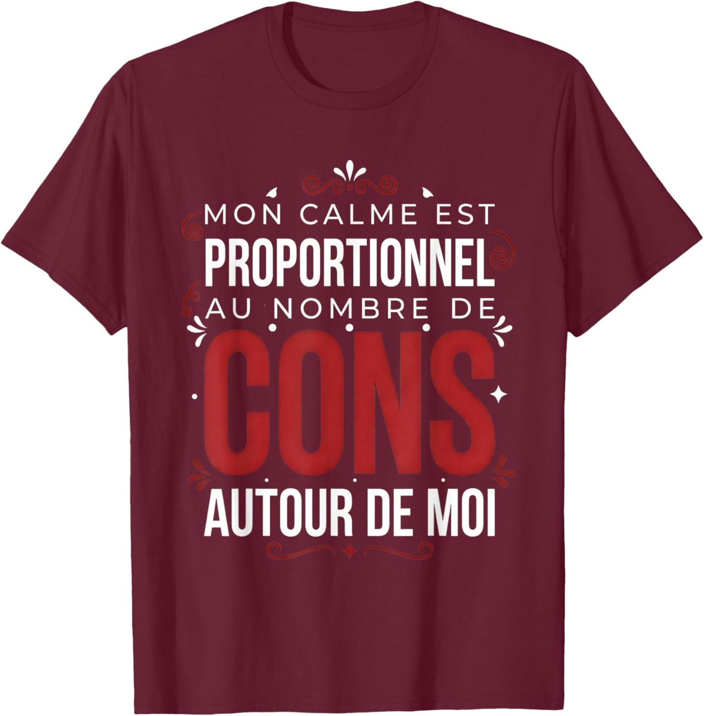 Sarcastic Humor,Funny Message in Ironic Tone T-Shirt - T-Shirt | Maroon